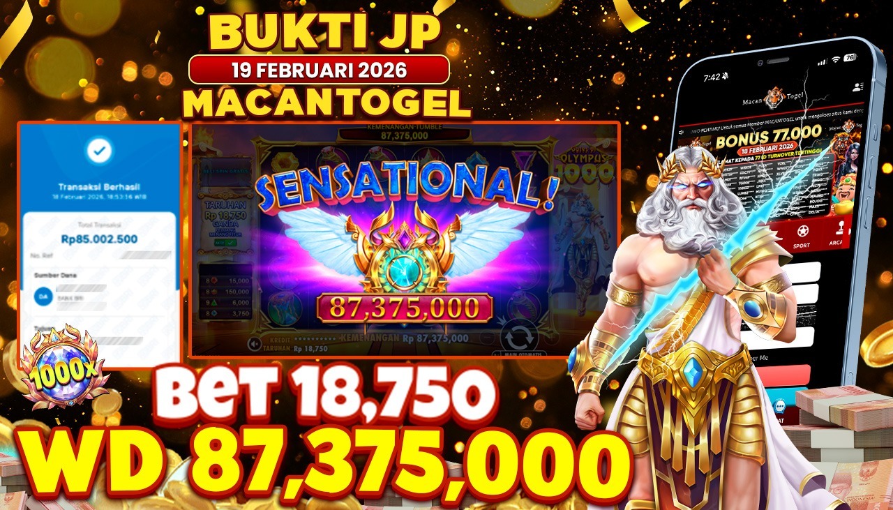 MACANTOGEL JACKPOT PERMAINAN SLOT PRAGMATIC PLAY GATES OF OLYMPUS 1000 Rp.85.000.000,- LUNAS
