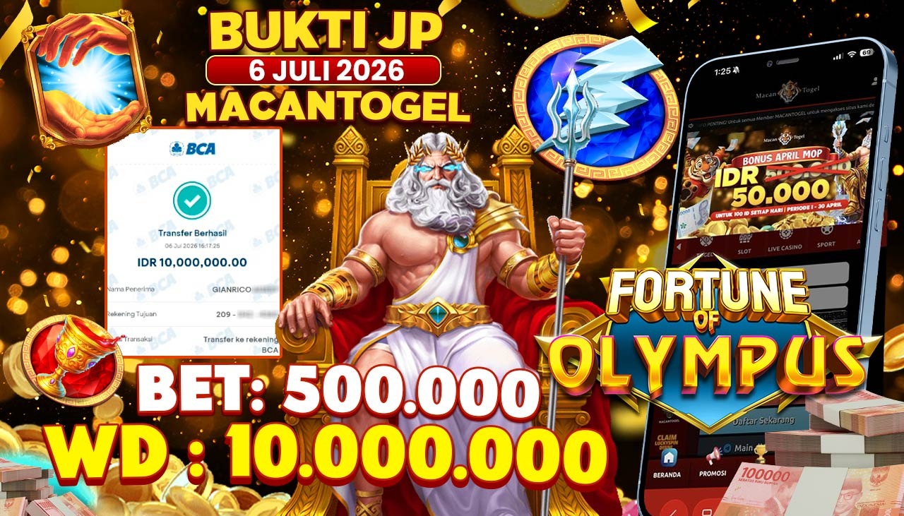 MACANTOGEL JACKPOT PERMAINAN SLOT PRAGMATIC PLAY GATES OF OLYMPUS Rp.10.000.000,- LUNAS